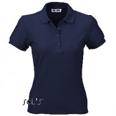 Рубашка поло женская PEOPLE 210, темно-синий, размер S