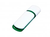 USB 2.0- флешка на 8 Гб с цветными вставками, зеленый/белый, размер 8Gb