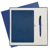 Подарочный набор Portobello/Rain синий-6 (Ежедневник недат А5, Ручка)