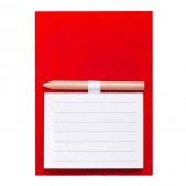 Блокнот с магнитом YAKARI, 40 листов, карандаш в комплекте, красный, картон, красный
