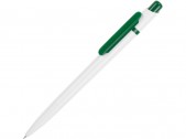 Ручка пластиковая шариковая «Этюд», белый/зеленый