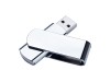 USB 2.0- флешка на 2 Гб глянцевая поворотная, серебристый, размер 2Gb
