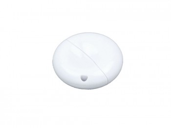 USB 2.0- флешка промо на 16 Гб круглой формы, белый, размер 16Gb