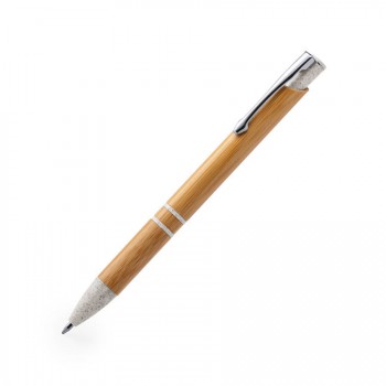 LETTEK, ручка шариковая, бамбук, пластик с пшеничным волокном, металл, светло-коричневый