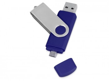 USB/micro USB-флешка на 16 Гб «Квебек OTG», синий, размер 16Gb