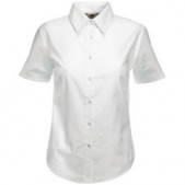 Рубашка женская SHORT SLEEVE OXFORD SHIRT LADY-FIT 130, белый, размер L