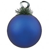 Новогодний шар, 100 мм, синий, матовый