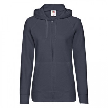 Толстовка женская без начеса LADIES LIGHTWEIGHT HOODED SWEAT 240, тёмно-синий, размер 2XL