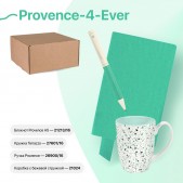 Набор подарочный PROVENCE-4-EVER: бизнес-блокнот, ручка, кружка, коробка, стружка, мятный, мятный